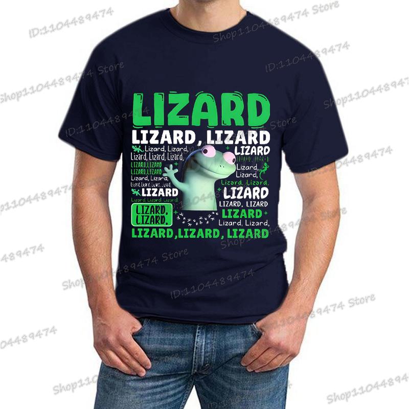 New Lizard Lizard Lizard Meme Trendy Printing T Shirt Men Women Hippie Humorous Streetwear Short Sleeve Anime Animal T-shirts