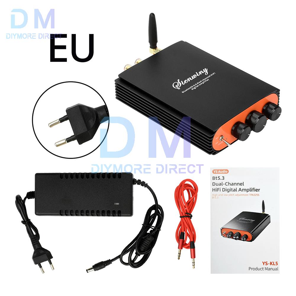 

DC 24-36V YS-KL5 Bluetooth 5.3 Amplifier Board TPA3255 Chip 300W+300W Dual Channel HiFi Digital Amp with Subwoofer Output