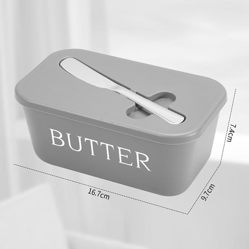 

Контейнер для масла Пищевой ПП-бокс Ресторан Герметичный контейнер для хранения Блюдо для сыра с ножом Слайсер для масла Масляная посуда