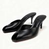 Elegant High Heels Slippers Women Fish Mouth Fashion Slides Concise Summer Sexy Designer Sandals Women Pantuflas Mujer