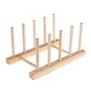 Functional Wooden Dish Drainer Rack Perfect for Organizing Plates and Lids in Small Kitchens