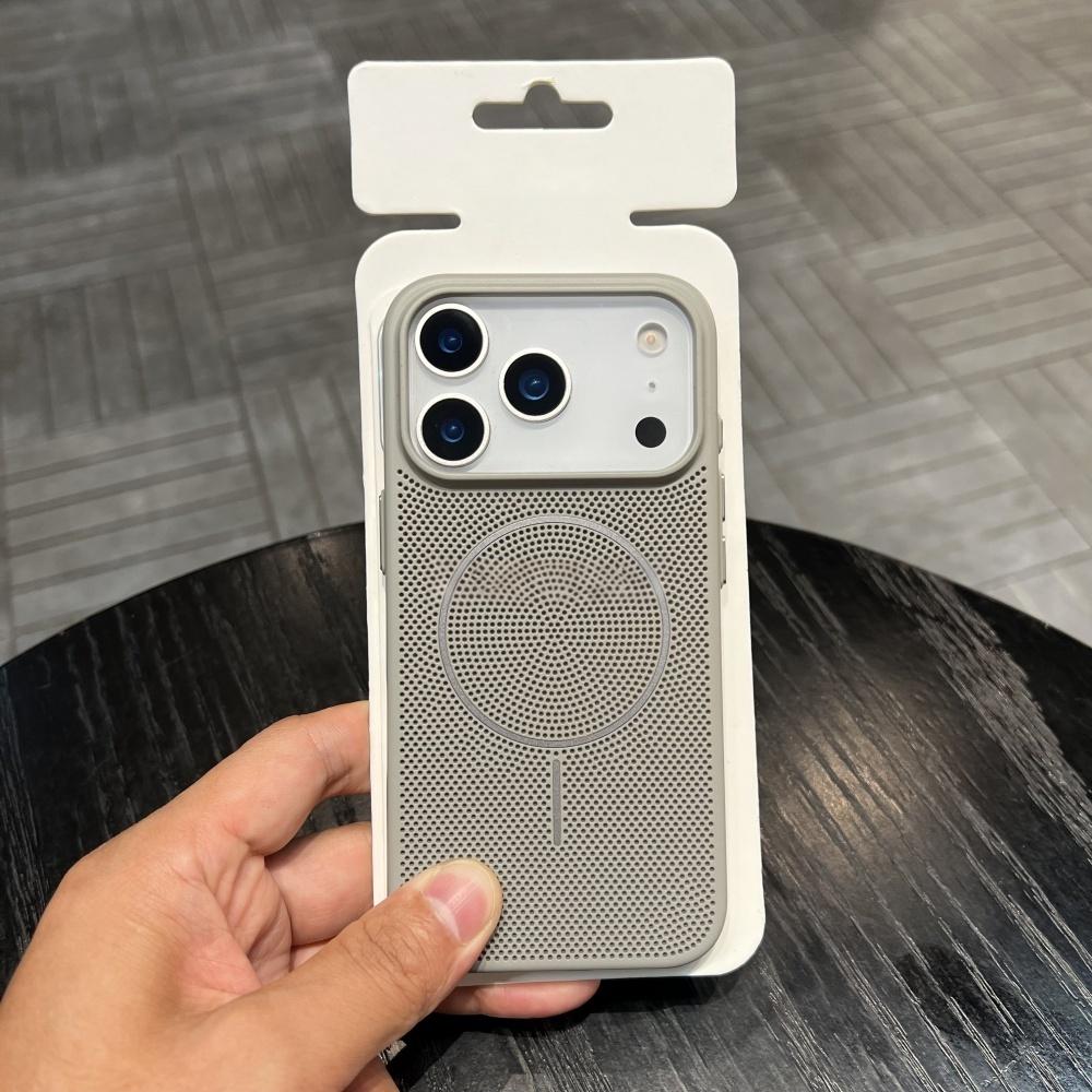 Heat Dissipation Mesh For Magsafe Phone Case For iPhone 17 Air 16 15 14 Plus 13 12 Pro Max 17ProMax 17Pro Wireless Charge Cover