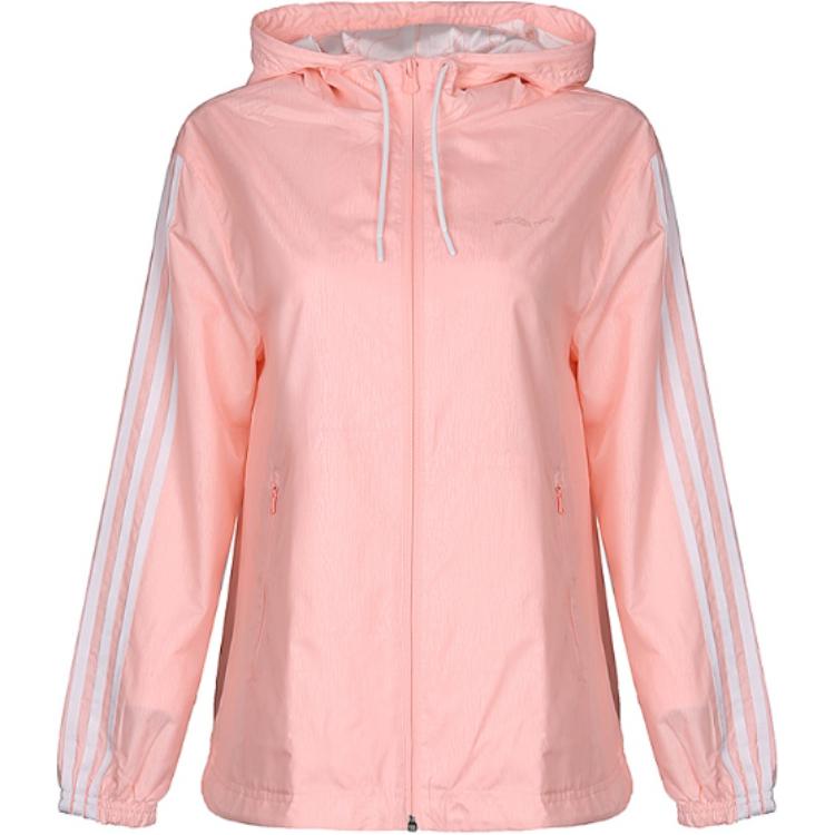 

Adidas Neo Lifestyle Casual Series W WB STN Striped Print Hooded Comfortable Jacket Women Jackets Red CZ1692 M