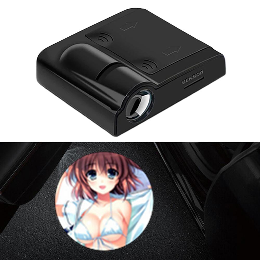 2X logo dveří auta Světelné uvítací lampy DC 5V laserové světlo Univerzální bezdrátový projektor Světelná atmosféra Dekorativní světla do auta