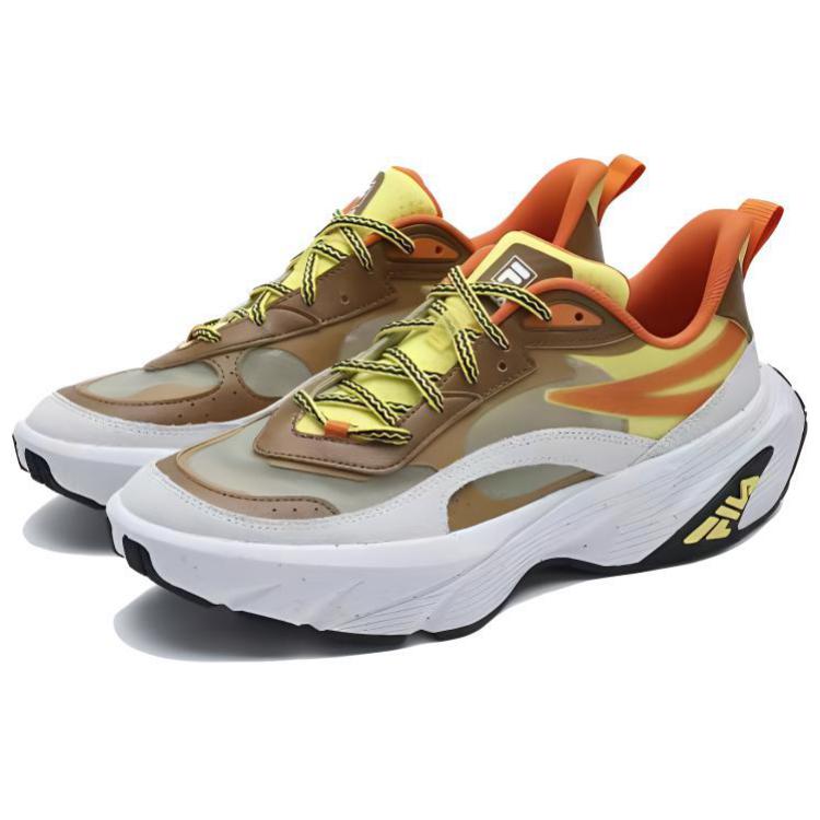 FILA Lightweight Comfortable Retro Low-Top Casual Shoes Men sneakers Yellow Gray F12M421111FBN