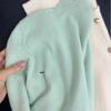 Il Nuovo Stile Autunnale di Maglione Lavorato a Maglia di Alta Gamma, Elegante, a Girocollo, Morbido e a Maniche Lunghe È un Maglione Leggermente Formoso e Snellente per Donne