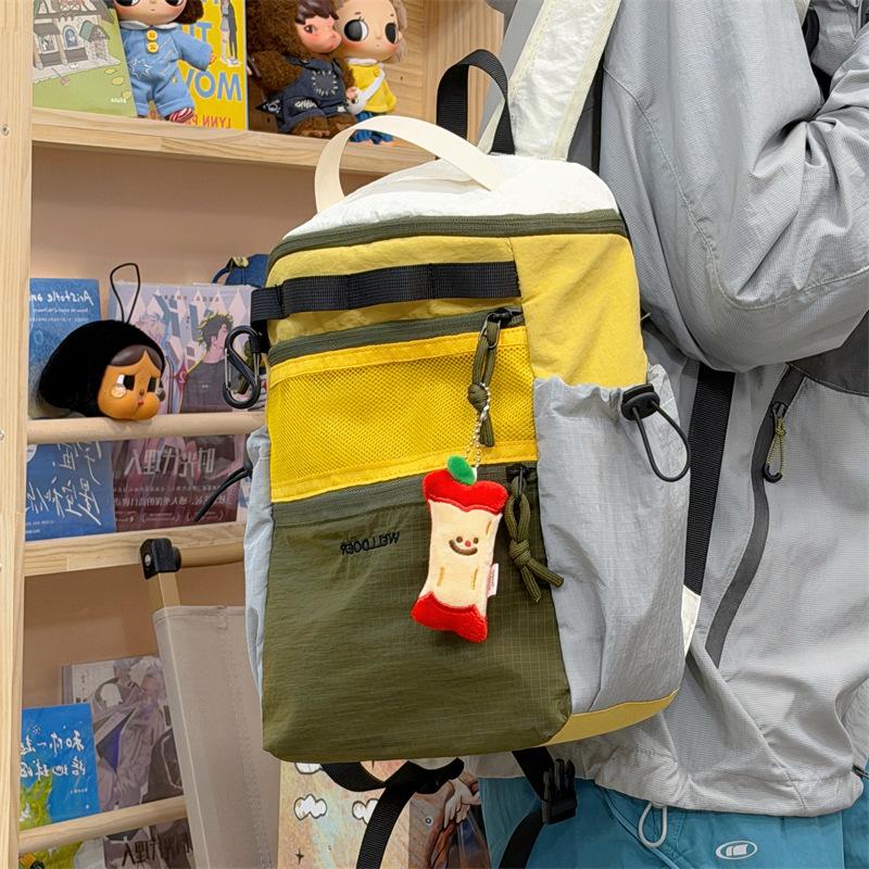 Schoolbag New Outdoor High-value Outdoor Backpack Couple Color Matching Large-capacity Schoolbag Commuting Atmosphere Backpack