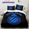 Club Brugge KV Custom Name Pattern Bedding,Quilt Set Quilt Cover Pillowcase Home Birthday Gift(1 * Duvet Cover + 2 * Pillowcase, Without Core)