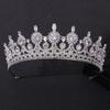 Crystal Zirconia Tiara - Luxury Wedding Crown for Bride Queen Princess