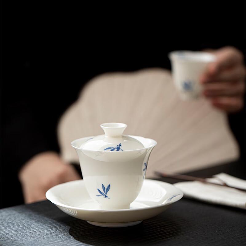 Tea Cycle Butterfly Orchid Ceramic Gaiwan Tea Set