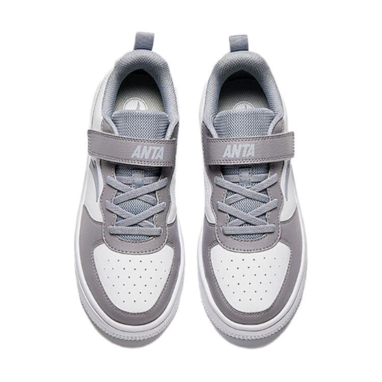Anta Kids Comfortable Non-Slip Wear-Resistant Low-Top Skate Shoes Kids Skate Shoes Sandstorm-Gray A332418004-1