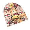 Sweet Pets Seamless Pattern Knit Hat with Subtle Fashion Details, Ideal for Adults Seeking Texture And Character In Cold-Season Daily Wear