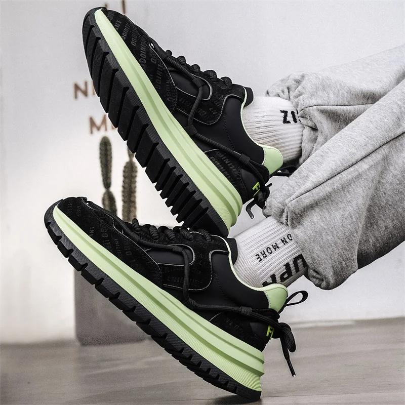 Модные мокасины Мужские кроссовки Мужские кроссовки Спорт и отдых Нескользящие Круглый — фото 6