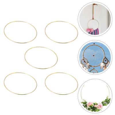 5 Peças Argolas de Ferro para Apanhador de Sonhos Artesanato Multi Uso Anéis DIY para Arte de Parede Decorativa Kits Simples de Enfeites para Casa Casamento