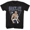 Bruce Lee Ripped Black Icon  Children's T-shirt