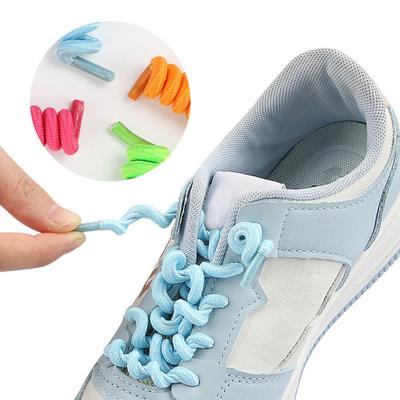 Lacci per scarpe senza nodi, lacci elastici a molla, anti-caduta, lacci spessi a molla per scarpe da ginnastica, lacci larghi e rotondi di ricambio