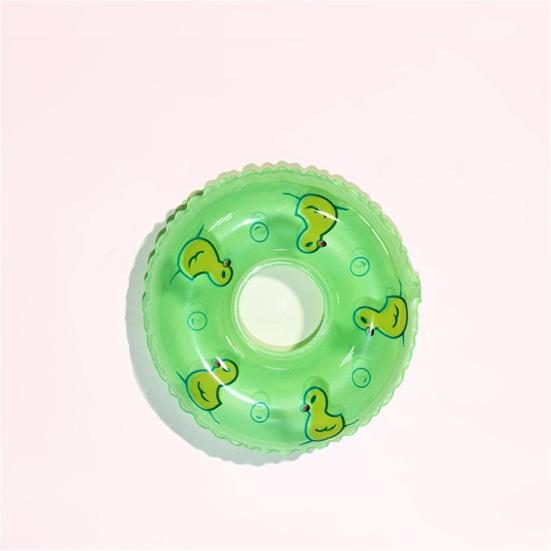 2Pcs Dollhouse Swim Ring Realistic Good Sealing PVC Cute Mini Doll Swimming Ring Miniature Ornament for Gift