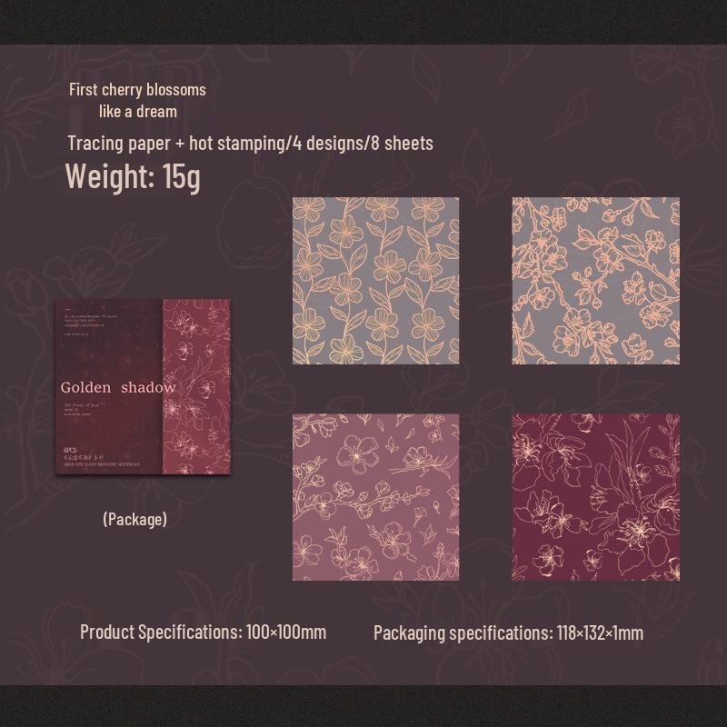 Ketchup Girl Цветочный веллум Горячее тиснение Серия украшений для журнала