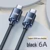 Jingyao 120W Dual Type-C 6A Cable: Super Fast Charging for Apple 15/16 & Huawei.