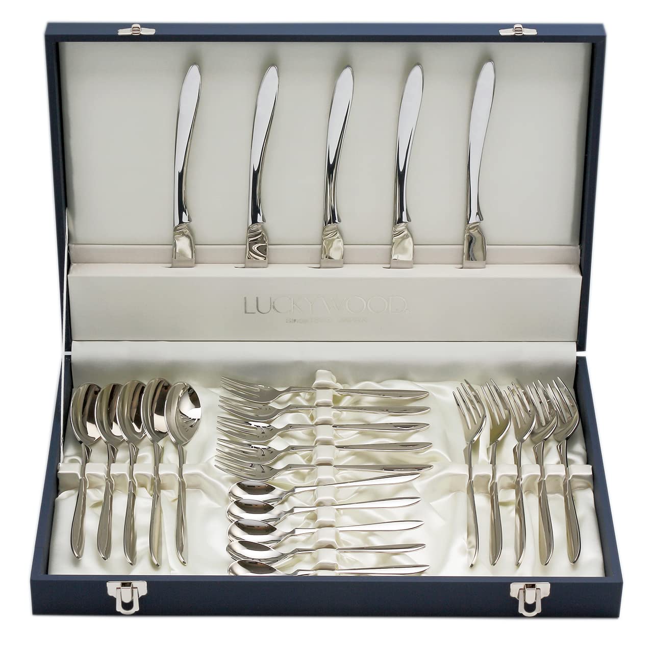 

Lucky Wood Cutlery Set, Good Design Award Winner, 25-Pleco Dinner Set (for 5 people), Gift Wrapping Available, Tsubame-Sanjo, Niigata