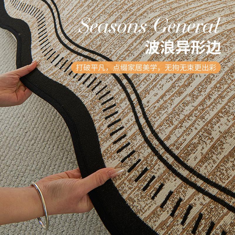 Premium Sofa Cushion Universal Fixed Non-Slip In All Seasons Straight Row Three-Person Sofa Seat Cushion Chenille Cover