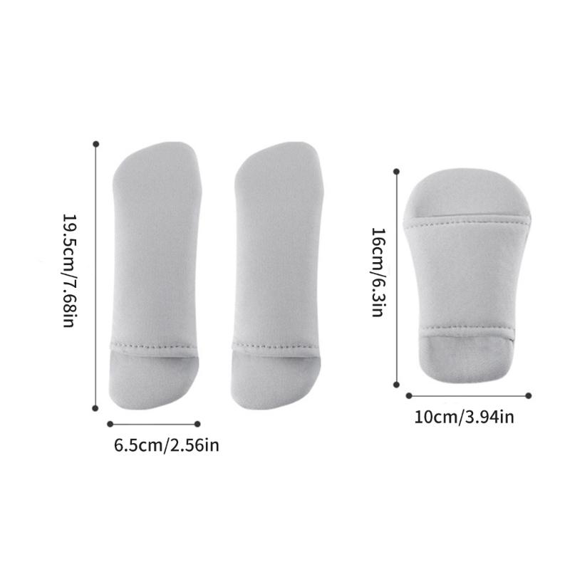 3Pcs Soft Resin Cotton Strollers Cushion Set With Shoulder Pads And Front Crotch Protector For Infant Safety