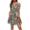 Women's Casual Fashion Breathable V-neck Vest With Pockets Floral Holiday Dress