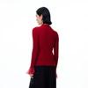 VEROMODA 2025 Autumn Lamb Wool Beaded Ruffle Sleeve Knit Top