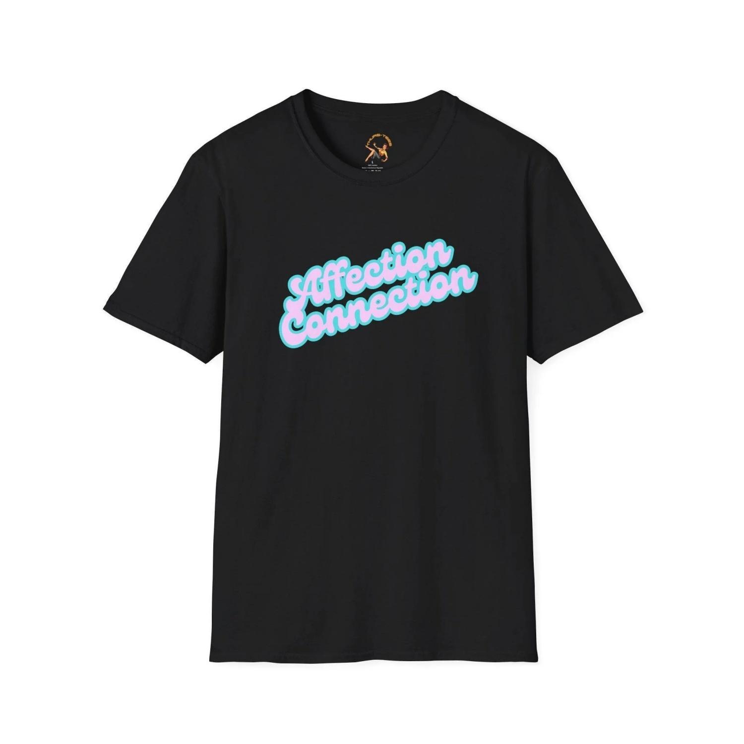 

Affection Connection Softstyle T Shirt Casual for Friends Relationship Goals Birthday Everyday Wear S чёрный