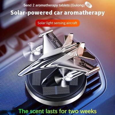 1 Stück Solarbetriebenes rotierendes Aromatherapie-Ornament fürs Auto, Parfüm für den Innenraum des Autos, Dekorationszubehör