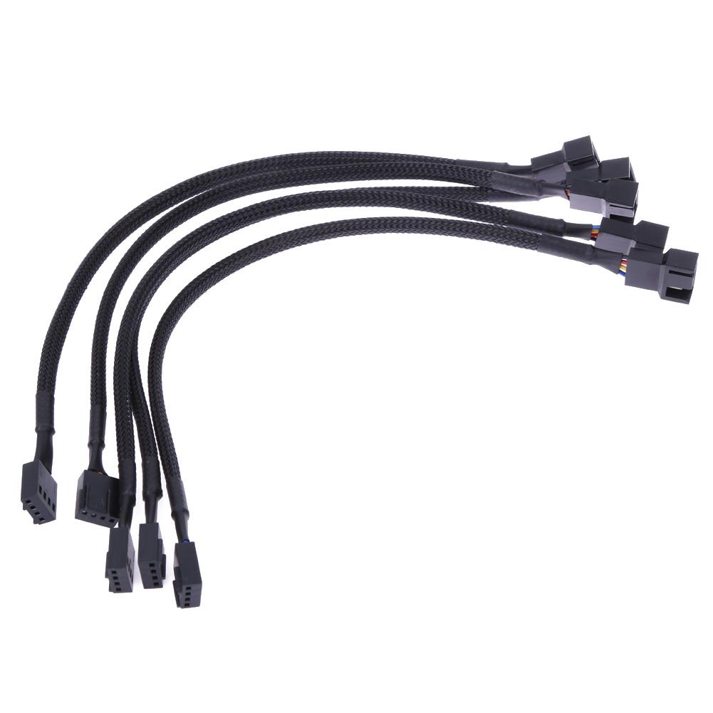 5 Pcs 4 Pin PWM Connector Case Fan Extension Power Cable Computer PC Fans Power Extension Cable for Compure CPU Cooling