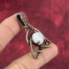Rainbow Moonstone Pendant Copper Wire Wrapped Pendant Handmade Gemstone Jewelry Amazing Pendant Copper Wire Wrap Jewelry Anniversary Gifts