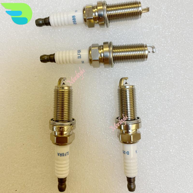 4pcs DOUBLE IRIDIUM Spark Plug D-3588 FOR 3588 ILFR6A Benz E200K SLK200K SLR Peugeot 2008 207 301 307 308 406 408 807 LANCER ASX
