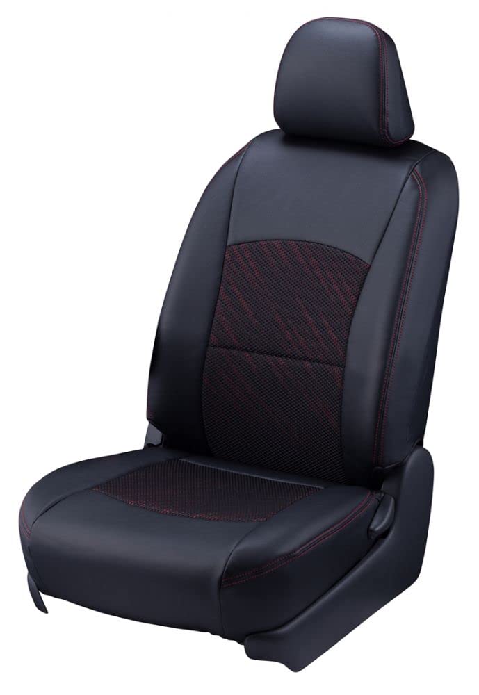 Clazzio Seat Covers Full Set Custom Clazzio Cool Black X Red N-BOX/N-BOX JF3/JF4 R3(2021)/1~R5(2023)/9 EH-2060 [17EHA2060KA]