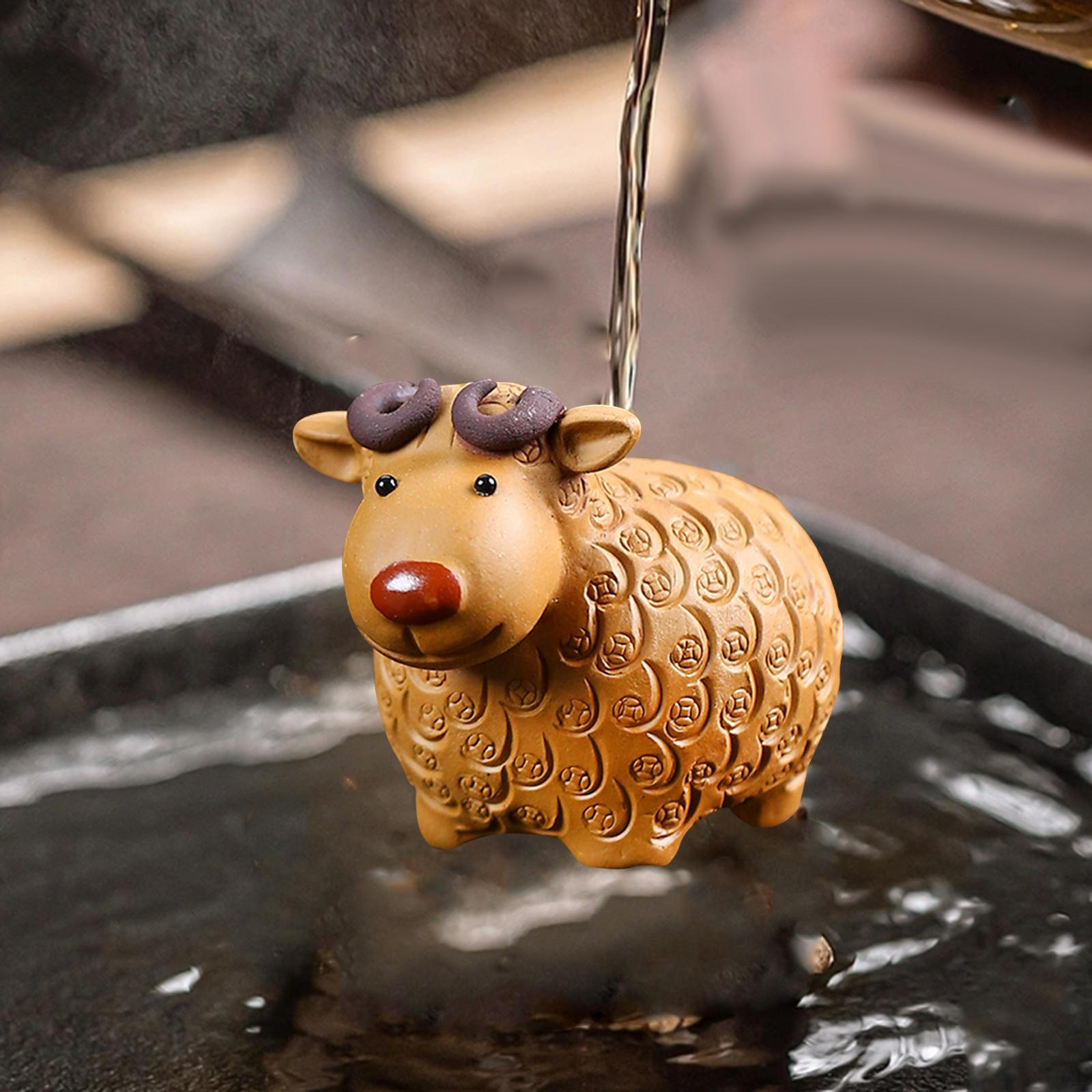 

Mini Sheep Figurine: Adorable Home Decor Accent жёлтый