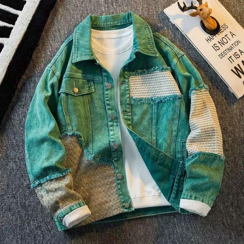 

Men s Winter Retro Plus Velvet Denim Jacket - Korean Style Thick Lambskin 3XL