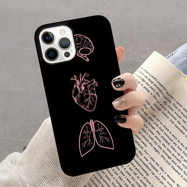 

Medical Human Organs Heart Art Phone Case For iPhone 17 Air 16 15 14 13 12 Pro Max Plus Max Cover Shell coque iPhone 11pro