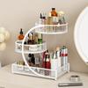 Moderner mehrstufiger lackierter Metall-Organizer für Make-up und Hautpflege-Aufbewahrung
