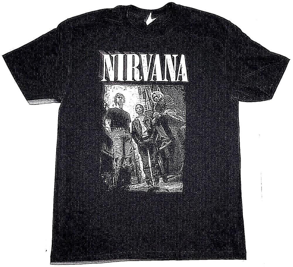 NIRVANA T-shirt Grunge Rock Kurt Cobain Men s Tee Black New Unisex T-Shirt XL