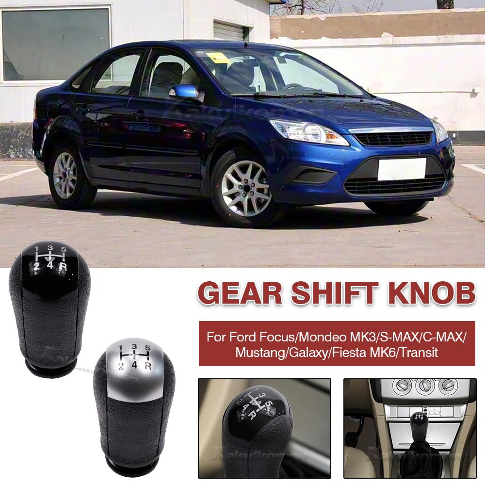 Manual 5 Speed Gear Shift Knob Stick Shifter Lever HandBall For Ford Focus MK2 C-Max Mondeo MK3 Mustang Transit Parts 2006-2015