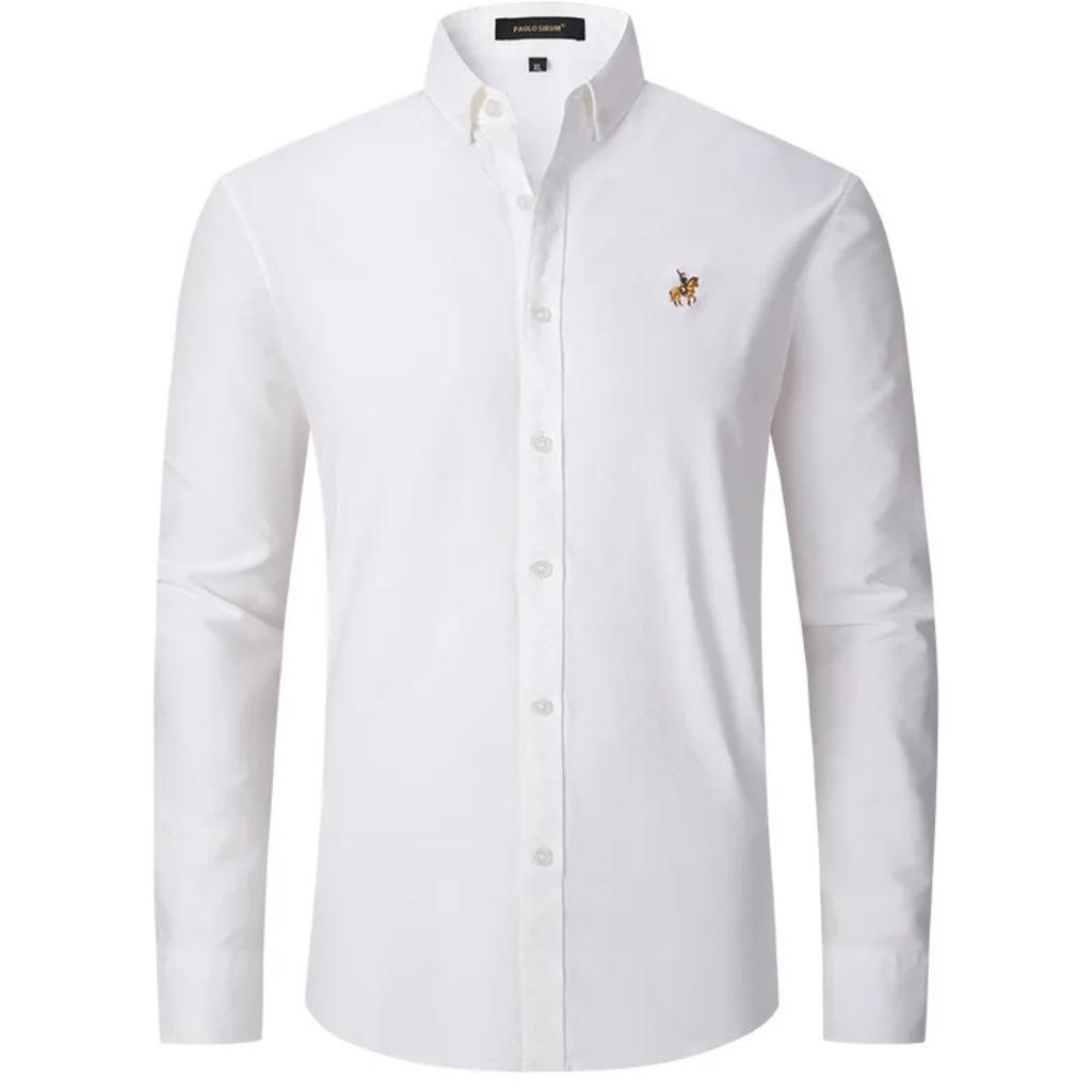 STORN Men's Cotton Oxford Shirt Long Sleeve Business Casual