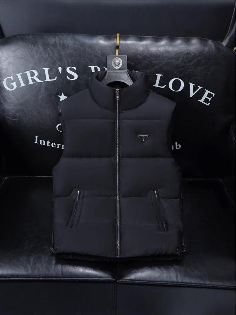 Europäische High-End Herren Daunenweste – Trendige Herbst/Winter Warme Lässige Weste Jacke