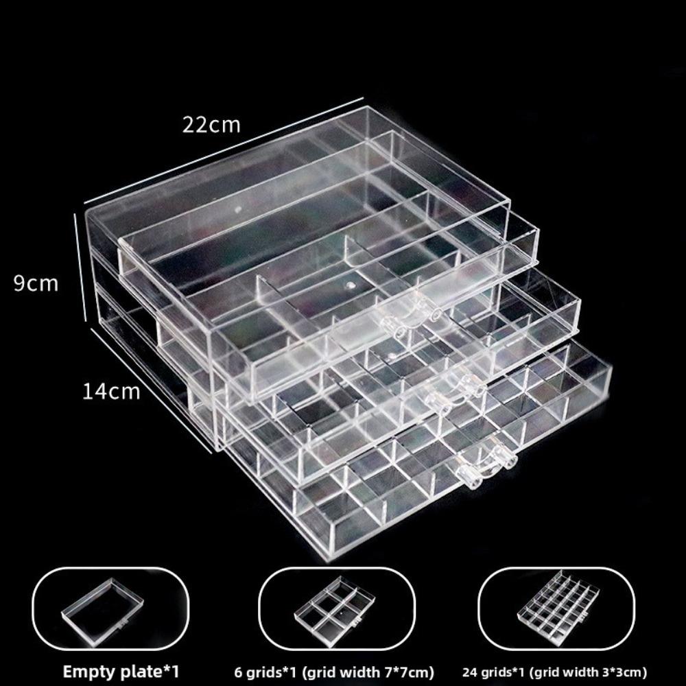 Jewelry Storage Box Large Capacity Household Finishing Box Earrings Necklace Portable Storage Box