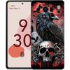 Raven Crow Skull Pattern Phone Case Cover for Google Pixel 9 8 7 6 7A 6A Pro Shockproof Soft TPU 9 Pro XL Shell Capas Fundas