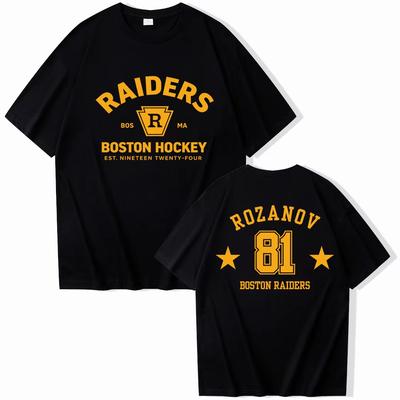 Ilya Rozanov 81Bos Raiders Tee TV Heated Rivalry Printing Shortsleeved Top Fashion Unisex Vintage Streetwear Crew Neck Tshirt