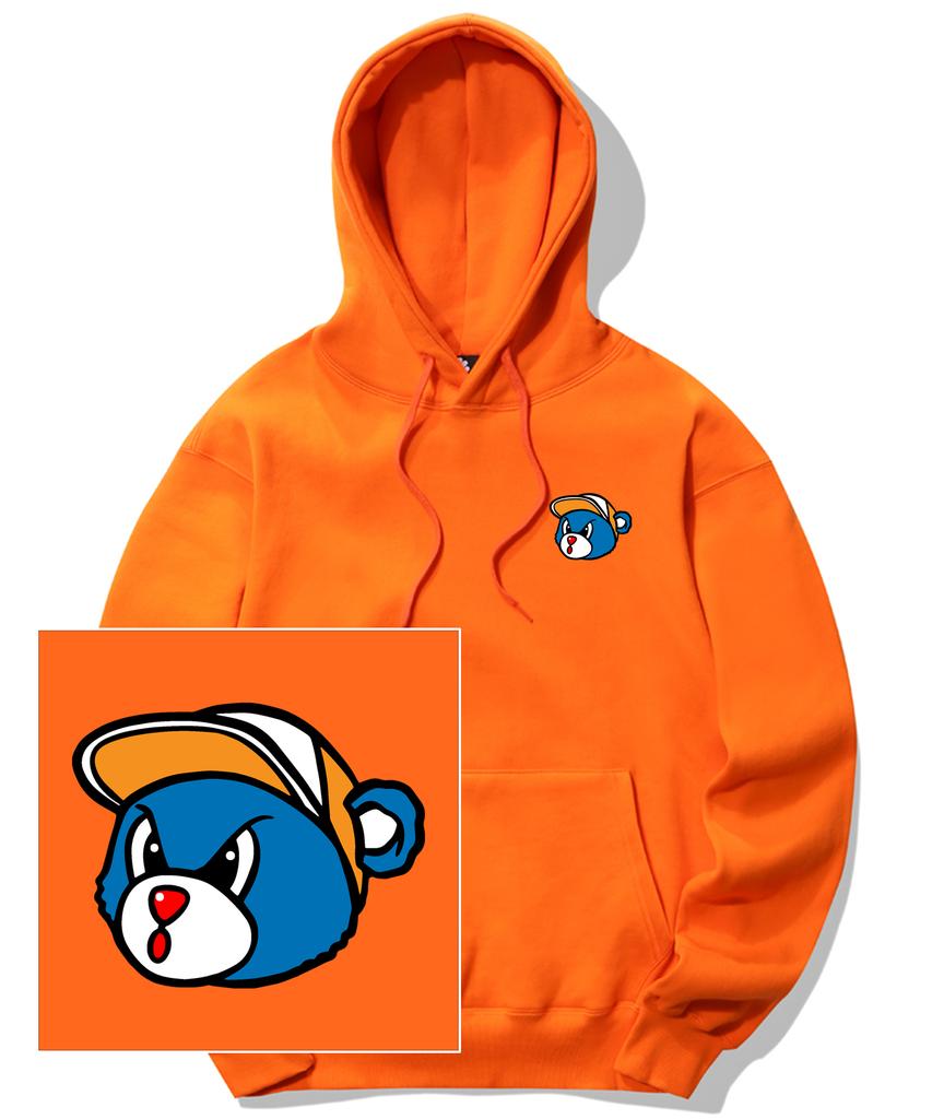 Blue Bear Logo Hoodie - Orange
