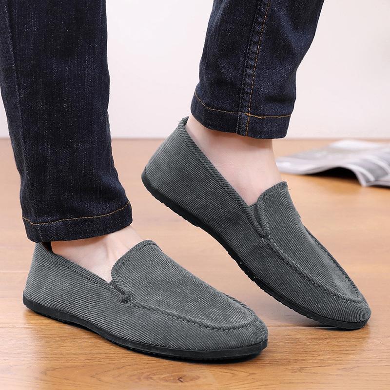 

Мужские мокасины большого размера, туфли на плоской подошве, тканевые туфли без застежек, мужские мокасины Gommino для вождения, модные летние стильные мягкие мужские мокасины 45