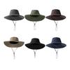 Cappello a Secchiello con Bordo Extra Large, Vestibilità Regolabile, Cappello da Pescatore, Fibbia Antivento, Pieghevole, per Viaggio, Outdoor, Cappello Blocca Raggi UV