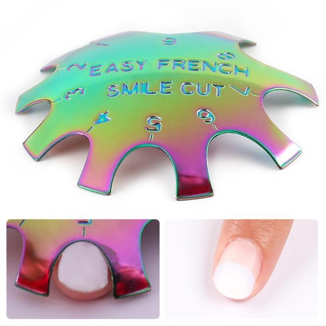 French V/Oval Shape Line Manicure Edge Trimmer Nail Cutter Clipper UV Gel V-Line French Nail Tools