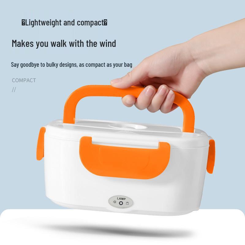 Portable Electric Heated Lunch Box for Home and Car Use with Plastic Inner Liner